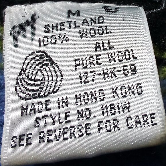 Vintage Nordstrom Brass Plum Abstract Geometric Crewneck Sweater - Picture 4 of 7